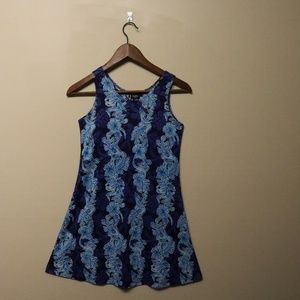 Blue Floral Hawaiian Dress